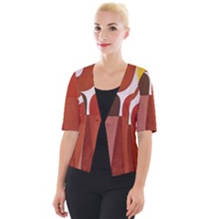 Sophie Taeuber Arp, Composition À Motifs D arceaux Ou Composition Horizontale Verticale Cropped Button Cardigan by Sobalvarro