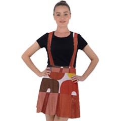 Sophie Taeuber Arp, Composition À Motifs D arceaux Ou Composition Horizontale Verticale Velvet Suspender Skater Skirt by Sobalvarro