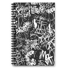 Graffiti Abstract Collage Print Pattern 5 5  X 8 5  Notebook by dflcprintsclothing