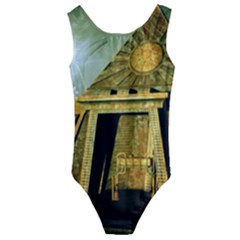 Awesome Steampunk Pyramid In The Night Kids  Cut-out Back One Piece Swimsuit by FantasyWorld7