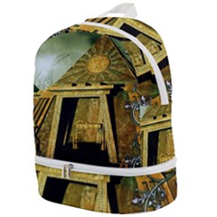 Awesome Steampunk Pyramid In The Night Zip Bottom Backpack by FantasyWorld7
