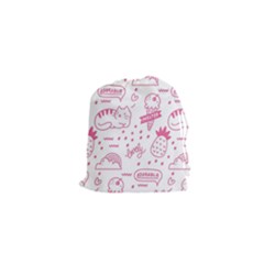 Cute Girly Seamless Pattern Drawstring Pouch (xs) by Vaneshart