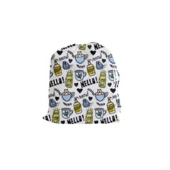Everyday Things Pattern Drawstring Pouch (small) by Vaneshart