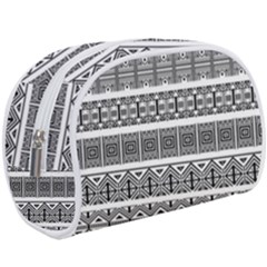Borders Ikat Ethnic Frame Tribal Makeup Case (large) by Wegoenart