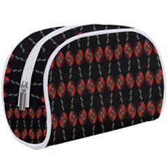 Red Silver Background Electric Makeup Case (large) by Wegoenart