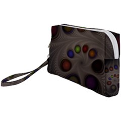 Fractal Fantasy Abstract Pattern Wristlet Pouch Bag (small) by Wegoenart