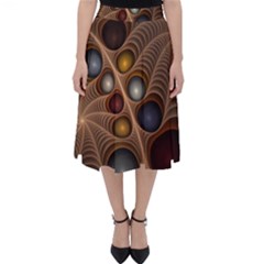 Fractal Fantasy Abstract Design Classic Midi Skirt by Wegoenart