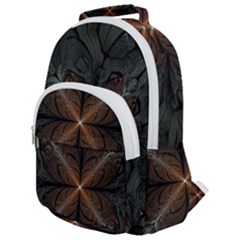 Art Abstract Fractal Pattern Rounded Multi Pocket Backpack by Wegoenart