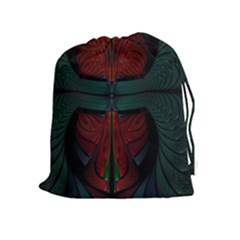 Fractal Abstract Background Pattern Drawstring Pouch (xl) by Wegoenart