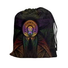 Fractal Abstract Background Pattern Drawstring Pouch (2xl) by Wegoenart