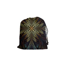 Fractal Art Abstract Pattern Drawstring Pouch (small) by Wegoenart