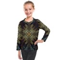 Fractal Art Abstract Pattern Kids  Long Mesh Tee View1