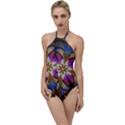 Fractal Flower Fantasy Pattern Go with the Flow One Piece Swimsuit View1