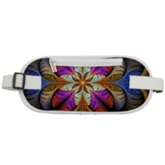 Fractal Flower Fantasy Pattern Rounded Waist Pouch by Wegoenart