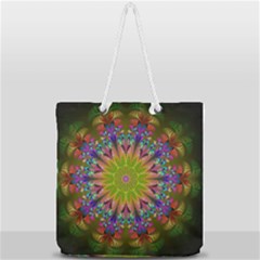 Fractal Abstract Background Pattern Full Print Rope Handle Tote (large) by Wegoenart