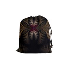Fractal Abstract Design Mystical Drawstring Pouch (medium) by Wegoenart