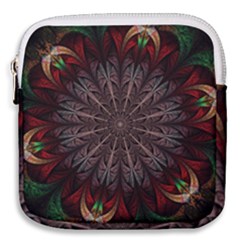 Fractal Flower Fantasy Floral Mini Square Pouch by Wegoenart