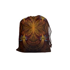 Fractal Art Abstract Pattern Drawstring Pouch (medium) by Wegoenart