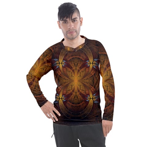Fractal Art Abstract Pattern Men s Pique Long Sleeve Tee by Wegoenart