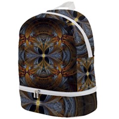 Fractal Art Abstract Pattern Zip Bottom Backpack by Wegoenart