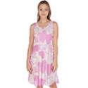 Valentine Background Hearts Bokeh Knee Length Skater Dress With Pockets View1
