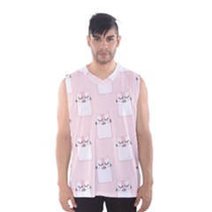 Pattern Pink Cute Sweet Fur Cats Men s Basketball Tank Top by Wegoenart