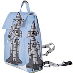 Rocket Shuttle Spaceship Science Buckle Everyday Backpack by Wegoenart