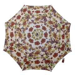 Multicolored Floral Collage Print Hook Handle Umbrellas (medium) by dflcprintsclothing