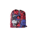 Abstract Grunge Urban Pattern With Monster Character Super Drawing Graffiti Style Vector Illustratio Drawstring Pouch (Small) View2