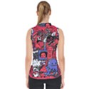 Abstract Grunge Urban Pattern With Monster Character Super Drawing Graffiti Style Vector Illustratio Mock Neck Shell Top View2
