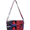 Abstract Grunge Urban Pattern With Monster Character Super Drawing Graffiti Style Vector Illustratio Removable Strap Clutch Bag View1