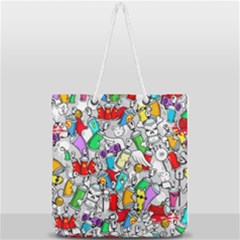 Graffiti Characters Seamless Pattern Full Print Rope Handle Tote (large) by Nexatart
