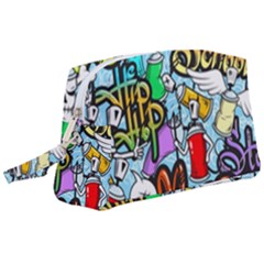 Graffiti Characters Seamless Patternm Wristlet Pouch Bag (large) by Nexatart
