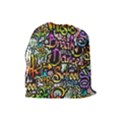 Graffiti Word Seamless Pattern Drawstring Pouch (Large) View2