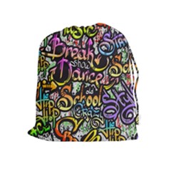Graffiti Word Seamless Pattern Drawstring Pouch (xl) by Nexatart