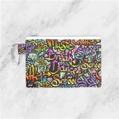 Graffiti Word Seamless Pattern Canvas Cosmetic Bag (small) by Nexatart