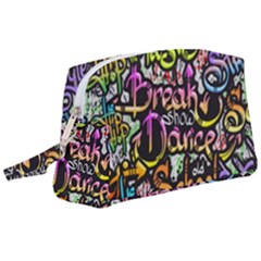 Graffiti Word Seamless Pattern Wristlet Pouch Bag (large) by Nexatart