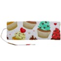 Seamless Pattern Yummy Colored Cupcakes Roll Up Canvas Pencil Holder (M) View1