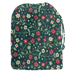 Flowering Branches Seamless Pattern Drawstring Pouch (3xl) by Nexatart