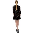 Minimalist Black Linear Abstract Print Mini Skater Shirt Dress View2