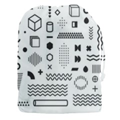 Pattern Hipster Abstract Form Geometric Line Variety Shapes Polkadots Fashion Style Seamless Drawstring Pouch (3xl) by Vaneshart