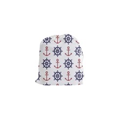 Nautical Seamless Pattern Drawstring Pouch (xs) by Vaneshart