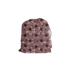 Hibiscus Flowers Collage Pattern Design Drawstring Pouch (small) by dflcprintsclothing