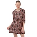 Hibiscus Flowers Collage Pattern Design Mini Skater Shirt Dress View1