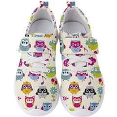Funny Colorful Owls Men s Velcro Strap Shoes by Vaneshart