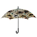 Seamless Pattern With Dinosaurs Silhouette Hook Handle Umbrellas (Medium) View3
