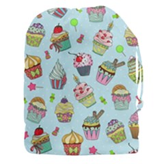 Cupcake Doodle Pattern Drawstring Pouch (3xl) by Sobalvarro