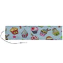 Cupcake Doodle Pattern Roll Up Canvas Pencil Holder (L) View1