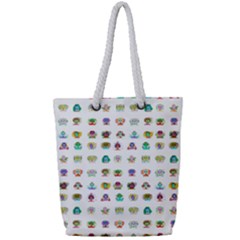 All The Aliens Teeny Full Print Rope Handle Tote (small) by ArtByAng