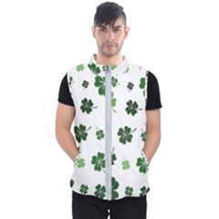St Patricks Day Pattern Men s Puffer Vest by Valentinaart